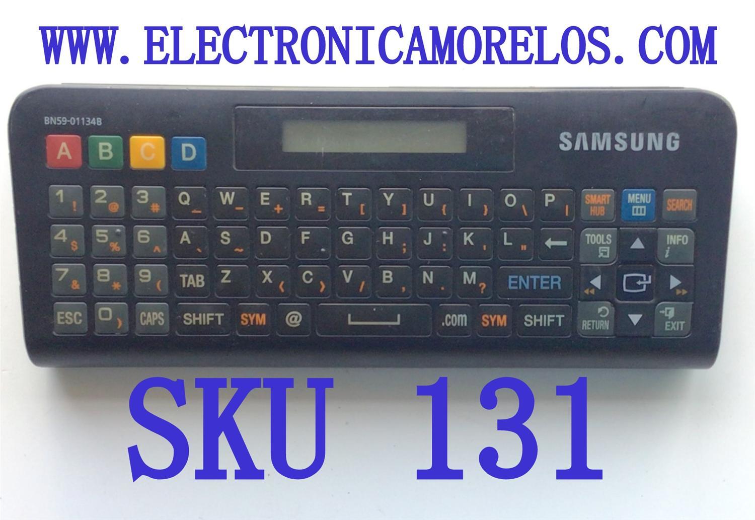 CONTROL REMOTO PARA TV SAMSUNG / CON COMANDO A DISTANCIA Y TECLADO / NUMERO DE PARTE BN59-01134B / BN5901134B / 01134B / RMC-QTD1 / A3LRMCQTD1 / MODELO ""RMC-QTD1AP2/ZA	 """